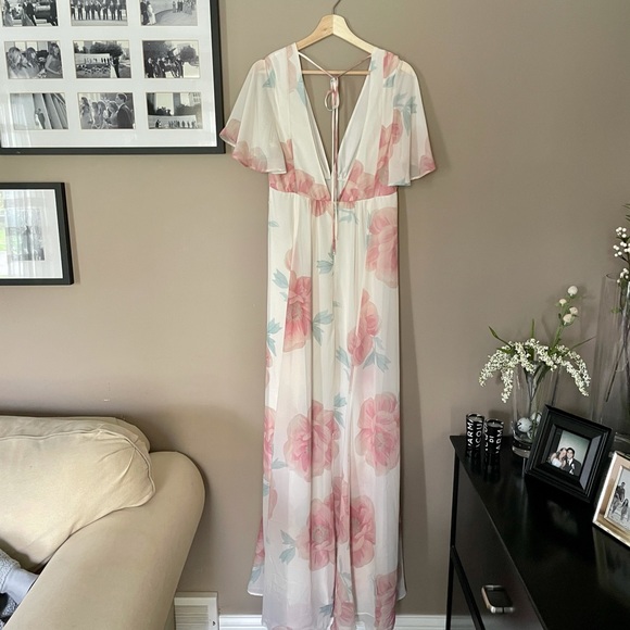 Show Me Your MuMu Faye Flutter Dress Floral Large - Picture 7 of 10